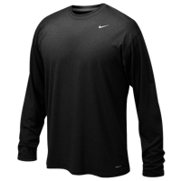 Nike Team Legend L/S Poly Top - Boys' Grade School - All Black / Black