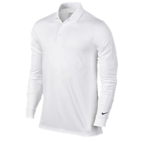 Nike Victory L/S Golf Polo - Men's - All White / White