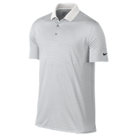 Nike Victory Mini Stripe Golf Polo - Men's - White / Grey