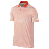 Nike Victory Mini Stripe Golf Polo - Men's - Orange / White