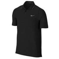 Nike TW VL Max Woven Solid Golf Polo - Men's - Black / Silver