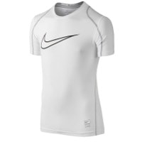 Nike Pro Hypercool Fitted S/S Top - Boys' Grade School - White / Grey