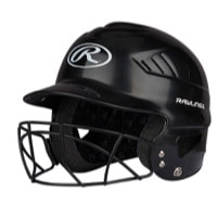 Rawlings Coolflo Batting Helmet w/Facemask - Women's - Black / White