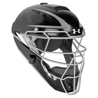 Under Armour Converge Catcher's Head Gear - Adult - Black / Silver