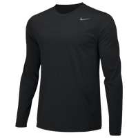 Nike Team Legend Long Sleeve Poly Top - Men's - All Black / Black