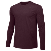 Nike Team Legend Long Sleeve Poly Top - Men's - Maroon / Maroon