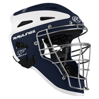 Rawlings Velo Two-Tone Catcher's Helmet - Navy / White