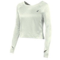 ASICS Long Sleeve Crop Fleece - Women's - All White / White