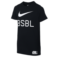 Nike Baseball Logo T-Shirt - Boys' Grade School - Black / White