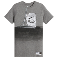 Nike Baseball Logo T-Shirt - Boys' Grade School - Grey / White