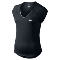 Nike Team Pure Tennis Top - Women's - Black / White