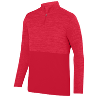 Augusta Sportswear Team Heather 1/4 Zip Pullover - Men's - Red / Red