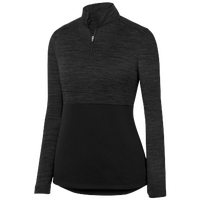 Augusta Sportswear Team Heather 1/4 Zip Pullover - Women's - All Black / Black