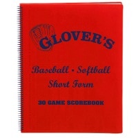 Glover's Baseball/Softball Scorebook Short Form - Red / Blue