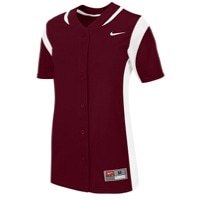 Nike Team Vapor Full Button Jersey - Women's - Maroon / White