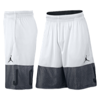 Jordan Classic AJ Blockout Shorts - Men's - White / Grey