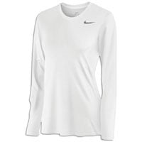 Nike Team Legend Long Sleeve T-Shirt - Women's - All White / White