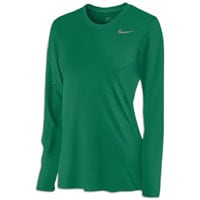 Nike Team Legend Long Sleeve T-Shirt - Women's - Dark Green / Dark Green