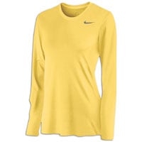 Nike Team Legend Long Sleeve T-Shirt - Women's - Yellow / Yellow