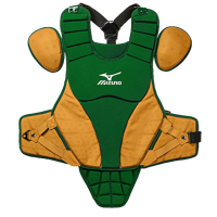 Mizuno Samurai 14" Chest Protector - Youth - Dark Green / Gold