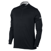 Nike Dri-FIT Golf 1/2 Zip Ls Top - Men's - Black / White