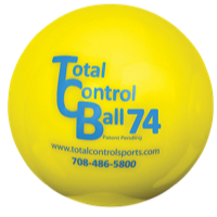 Total Control Sports Baseball Size Batting Ball - Yellow / Light Blue