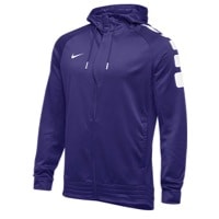 Nike Team Elite Stripe Full Zip Hoodie - Men's - Purple / White