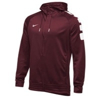 Nike Team Elite Stripe Full Zip Hoodie - Men's - Cardinal / White