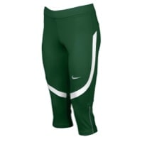 Nike Team Power Stock Race Day Capris - Women's - Dark Green / White