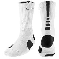 Nike Elite Basketball Crew Socks - Men's - White / Black