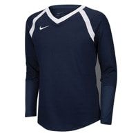 Nike Team Agility Long Sleeve Jersey - Girls' Grade School - Navy / White