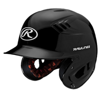 Rawlings Coolflo R16 Senior Batting Helmet - Men's - All Black / Black