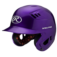 Rawlings Coolflo R16 Senior Batting Helmet - Men's - Purple / White