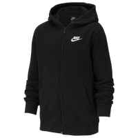 Nike NSW F/Z Club Hoodie - Boys' Grade School - Black