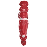 Wilson Pro Stock Leg Guards - Adult - Red / White