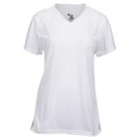 Badger Sportswear B-Core V-Neck T-Shirt - Women's - All White / White