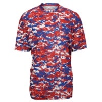 Badger Sportswear Digital Camo T-Shirt - Men's - Red / Blue