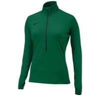 Nike Team Pro Hyperwarm 1/2 Zip 3.0 - Women's - Dark Green / Dark Green