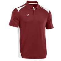 Under Armour Team Colorblock Polo - Men's - Maroon / White