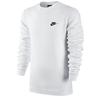 Nike Club Fleece Crew - Men's - All White / White