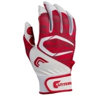 Cutters Power Control 2.0 Batting Gloves - Men's - White / Red