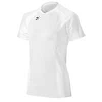 Mizuno Team Techno Volley V S/S Jersey - Women's - All White / White