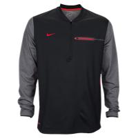 Nike Team Sideline Coach 1/2 Zip Top - Men's - Black / Red