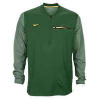 Nike Team Sideline Coach 1/2 Zip Top - Men's - Dark Green / Yellow