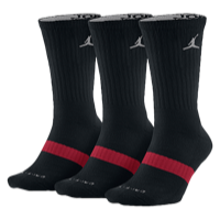 Jordan Dri-FIT Crew Sock 3 Pack - Black / Red