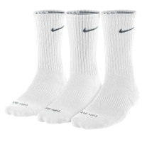 Nike 3PK Dri-FIT 1/2 Cushion Crew Socks - Men's - White / Black