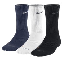 Nike 3PK Dri-FIT 1/2 Cushion Crew Socks - Men's - Navy / White