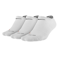 Nike 3PK Dri-FIT 1/2 Cushion No Show Socks - Men's - All White / White