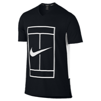 Nike Court Dry Baseline Top - Men's - Black / White