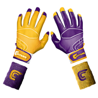 Cutters Prime Command Yin Yang Batting Gloves - Men's - Purple / Gold